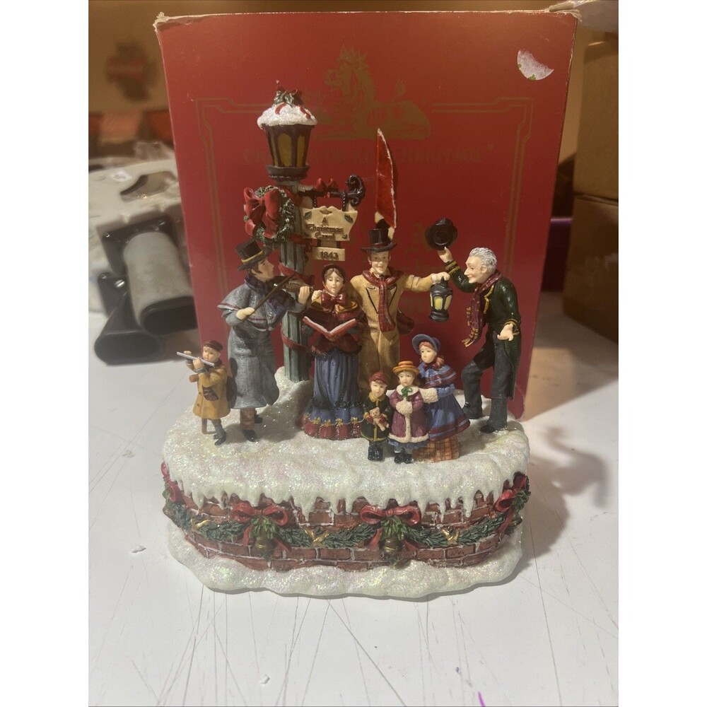 Charles Dickens Heritage Music Box by Westland A Christmas Carol Deck the Halls